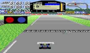 Screenshot from the SNES GAME F1 ROC: Race of Champions.