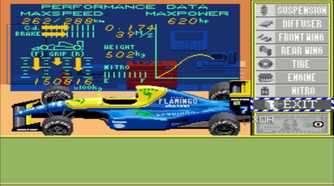 Screenshot from the SNES GAME F1 ROC: Race of Champions.