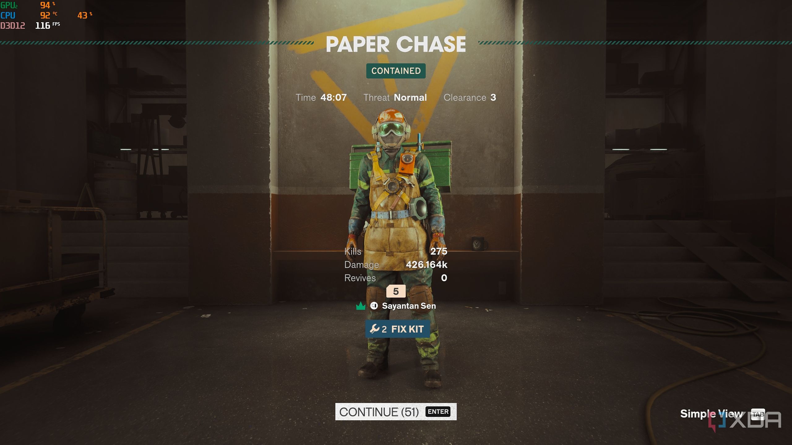 Solo gameplay in FBC Firebreak.