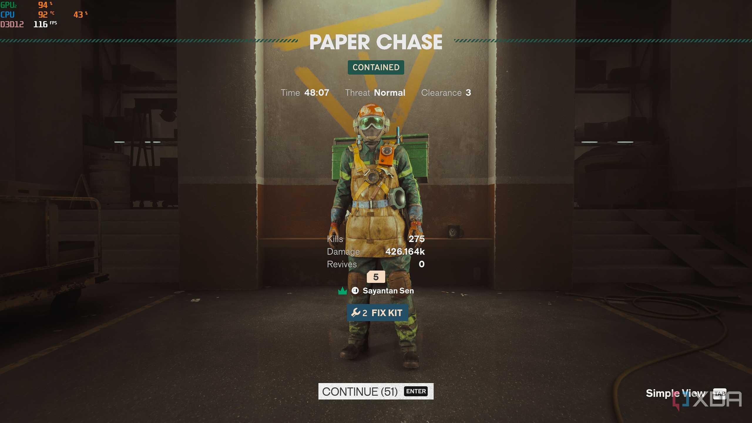 Solo gameplay in FBC Firebreak.