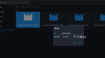 screenshot of filebrowser webui filesharing