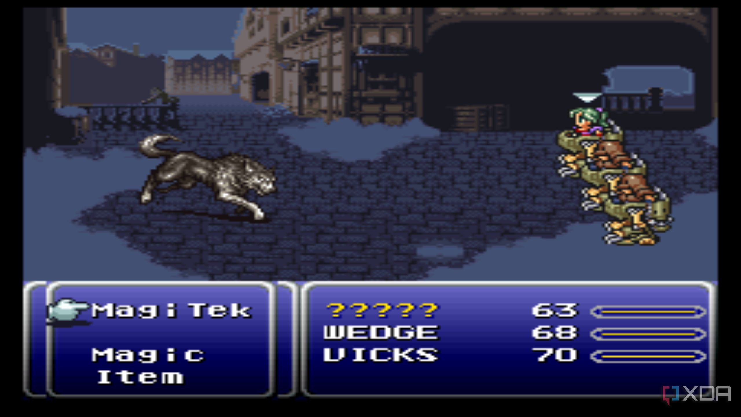 A screenshot from the 1994 SNES game Final Fantasy III.