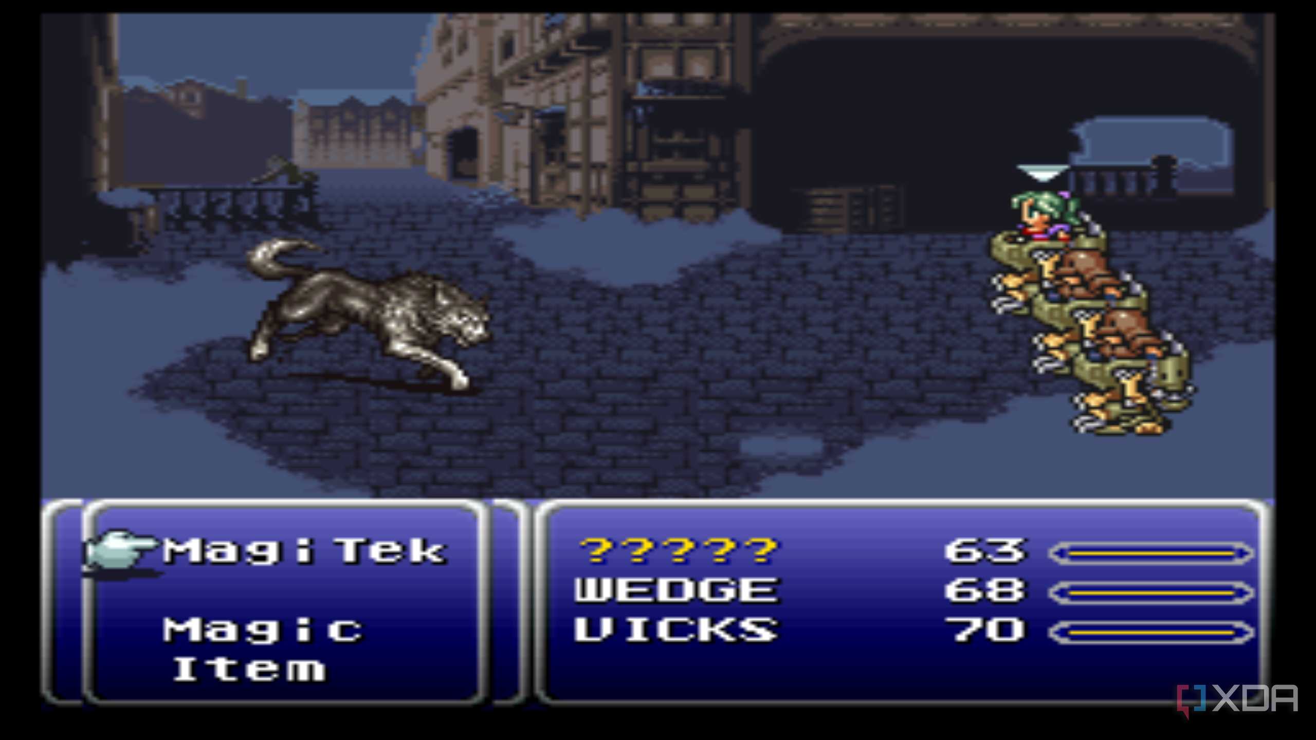 A screenshot from the 1994 SNES game Final Fantasy III.