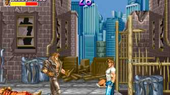 A screenshot from the arcade game Final Fight.