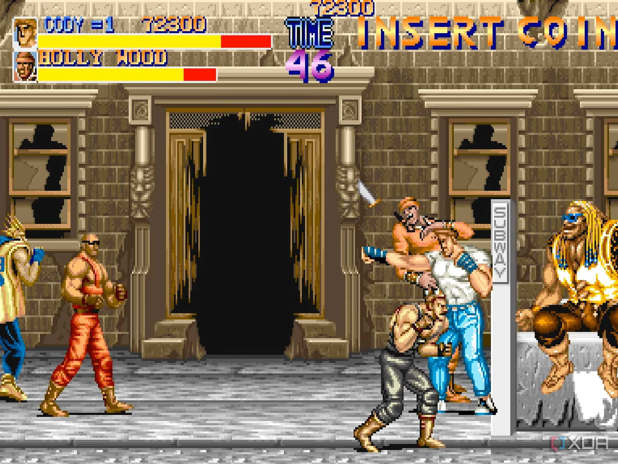 A screenshot from the arcade game Final Fight.