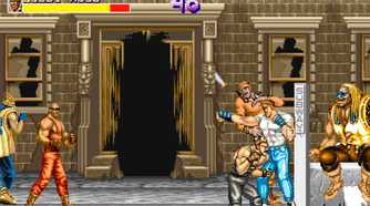 A screenshot from the arcade game Final Fight.