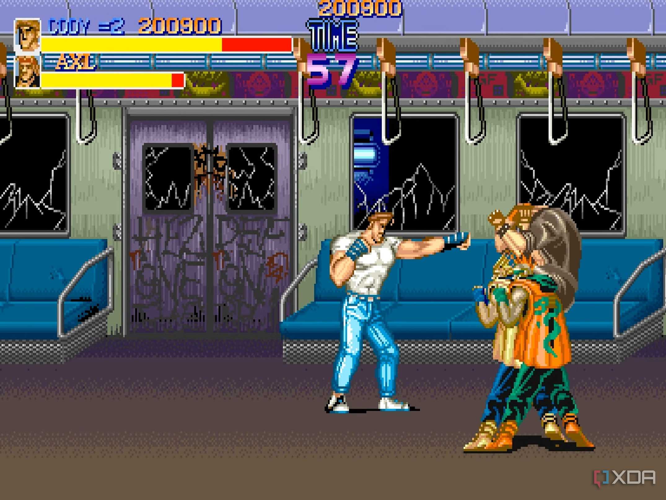 A screenshot from the arcade game Final Fight.