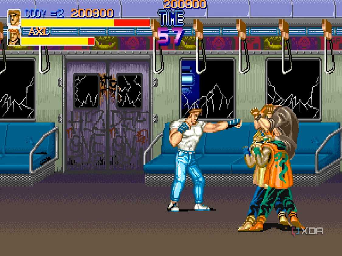 A screenshot from the arcade game Final Fight.