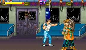 A screenshot from the arcade game Final Fight.