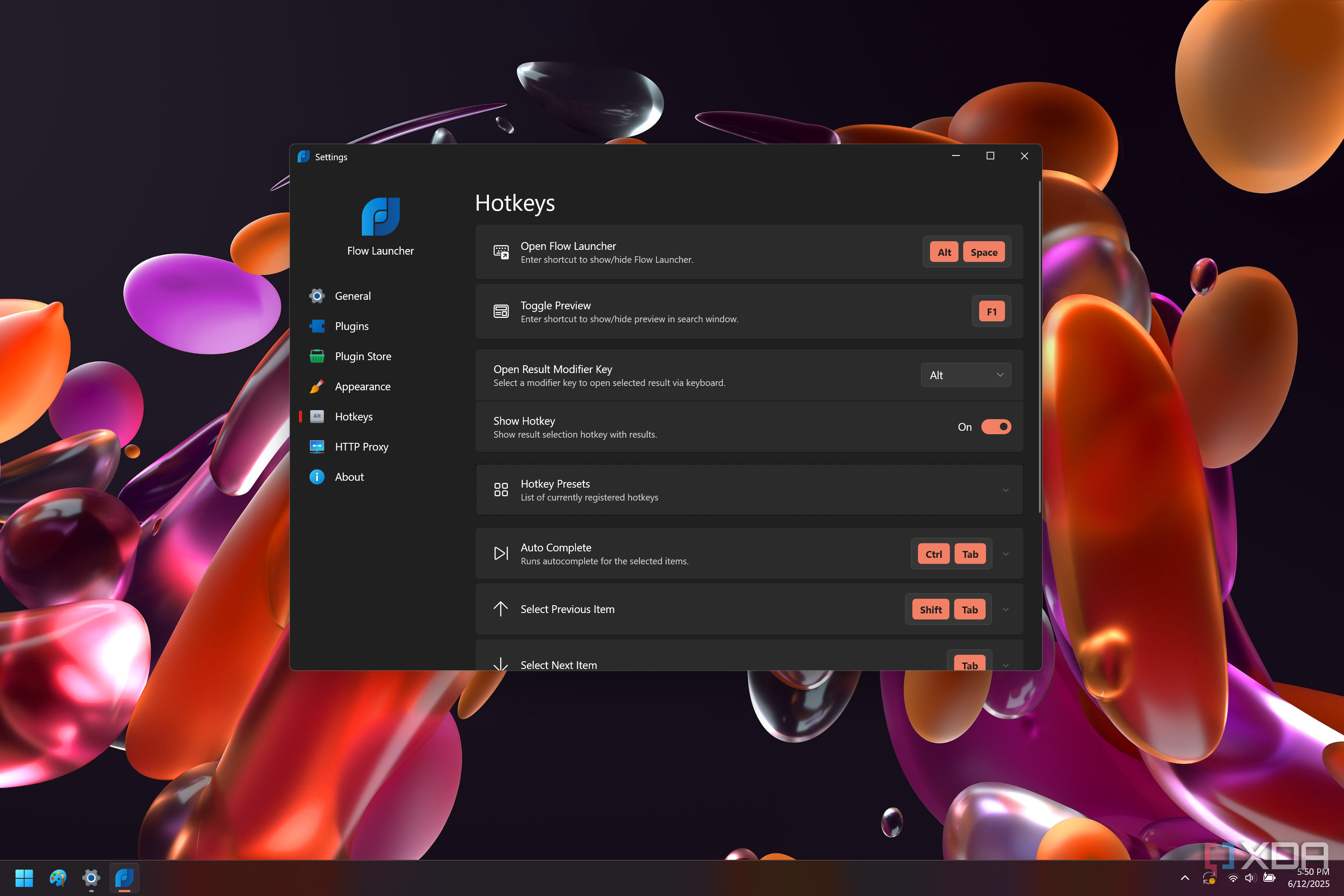 Screenshot of the Hotkeys page in Flow Launcher's settings