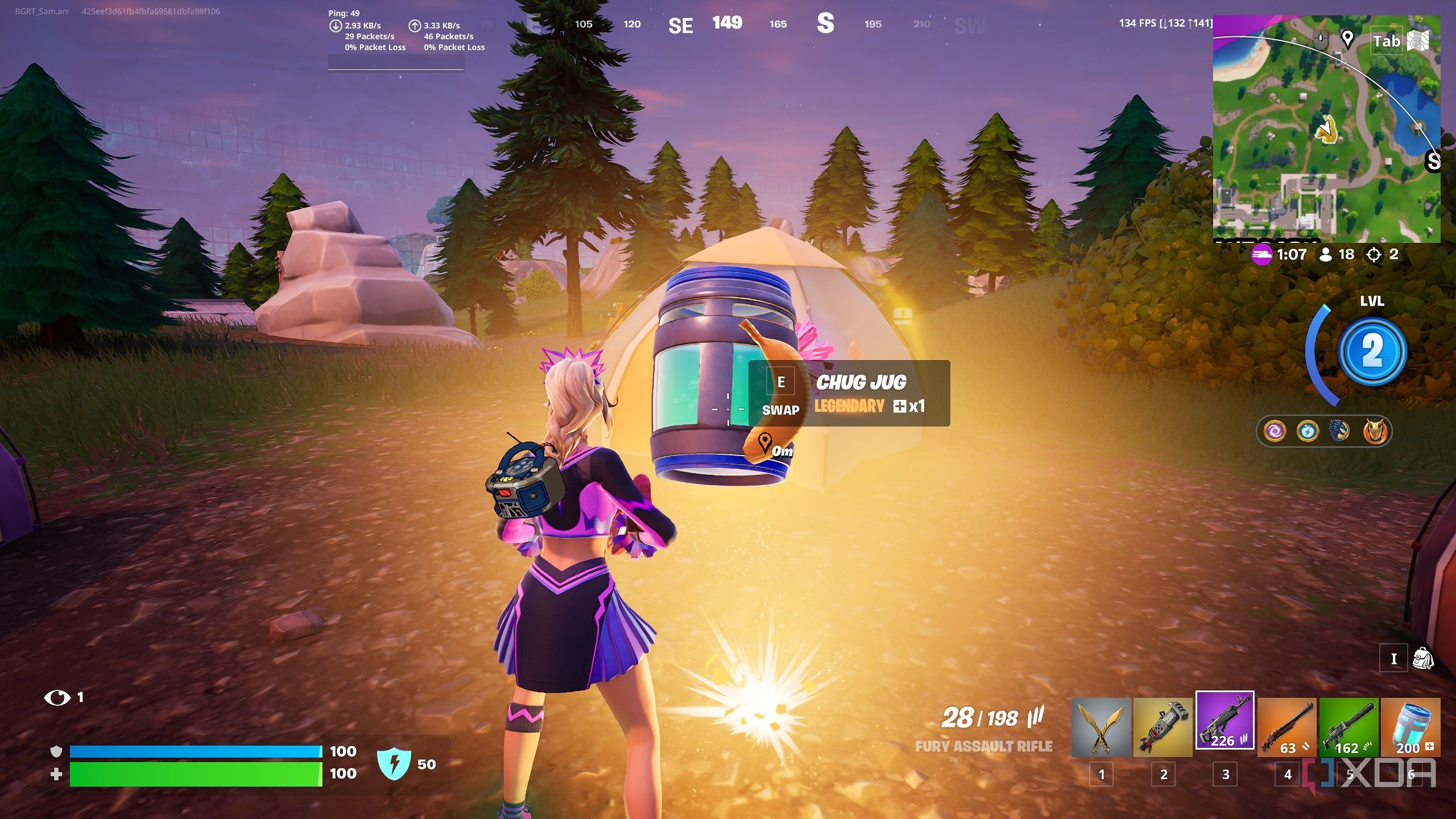 A Chug Jug in the Blitz Royale mode in Fortnite.