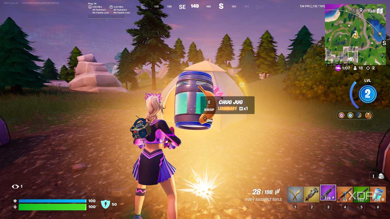 A Chug Jug in the Blitz Royale mode in Fortnite.