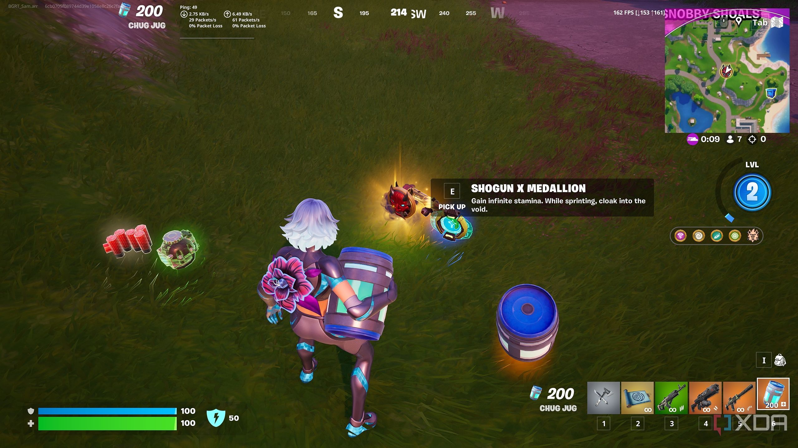 A medallion in Blitz Royale mode in Fortnite.