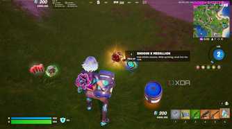 A medallion in Blitz Royale mode in Fortnite.