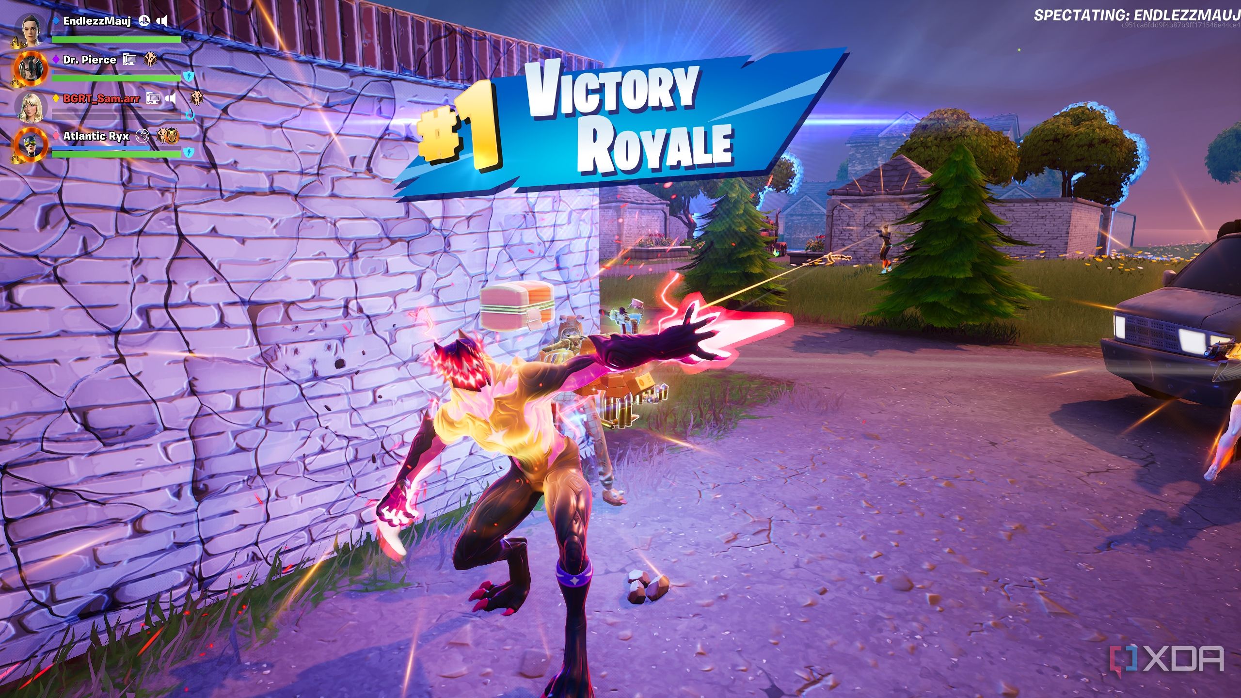 Victory royale in Blitz Royale mode in Fortnite.