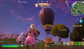 A black supply drop in the Blitz Royale mode in Fortnite.