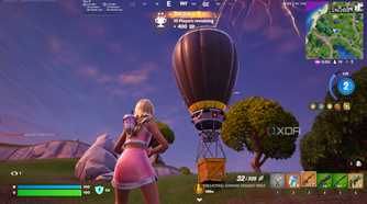 A black supply drop in the Blitz Royale mode in Fortnite.
