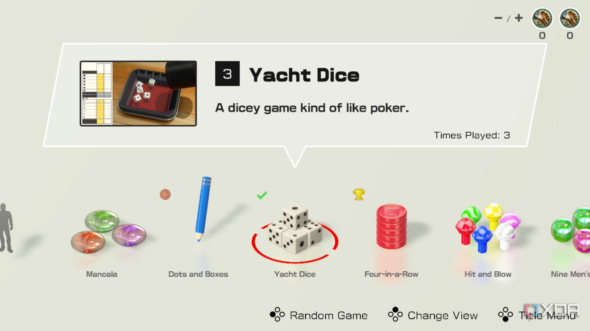 Screenshot of Clubhouse Games 51 Worldwide Classics on Nintendo Switch 2 during a GameShare session