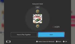 Screenshot of the interface before starting a GameShare session on Nintendo Switch 2
