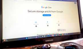 google one page on a monitor