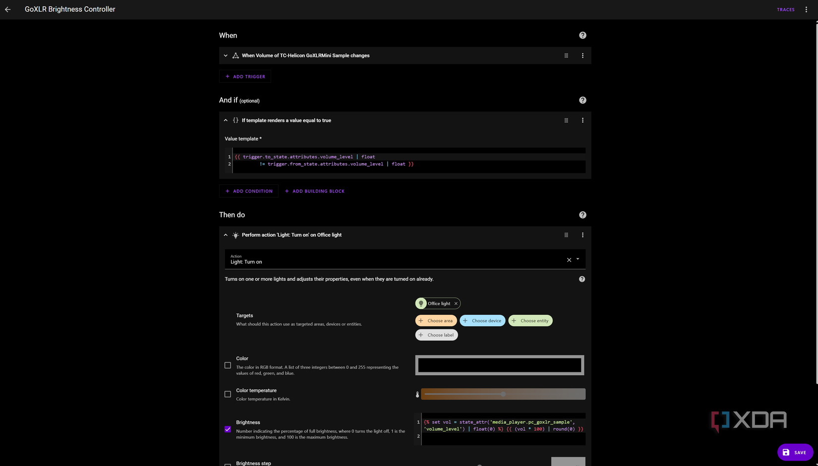 GoXLR automation to match volume to brightness
