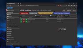 The Stock Overview tab in Grocy