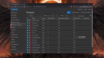 The Products tab in Grocy