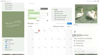 Habit Tracker Notion template with Ask AI feature