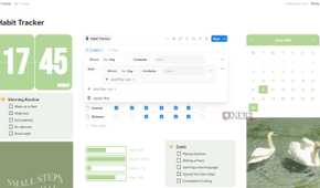 Search filter in Habit Tracker Notion template