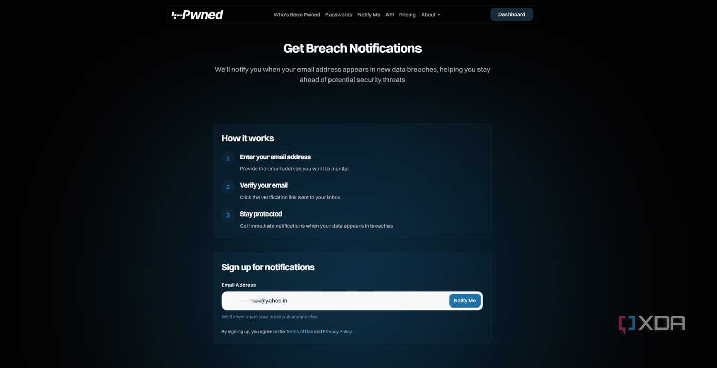Оповещение об утечке Уведомление об утечке данных по электронной почте