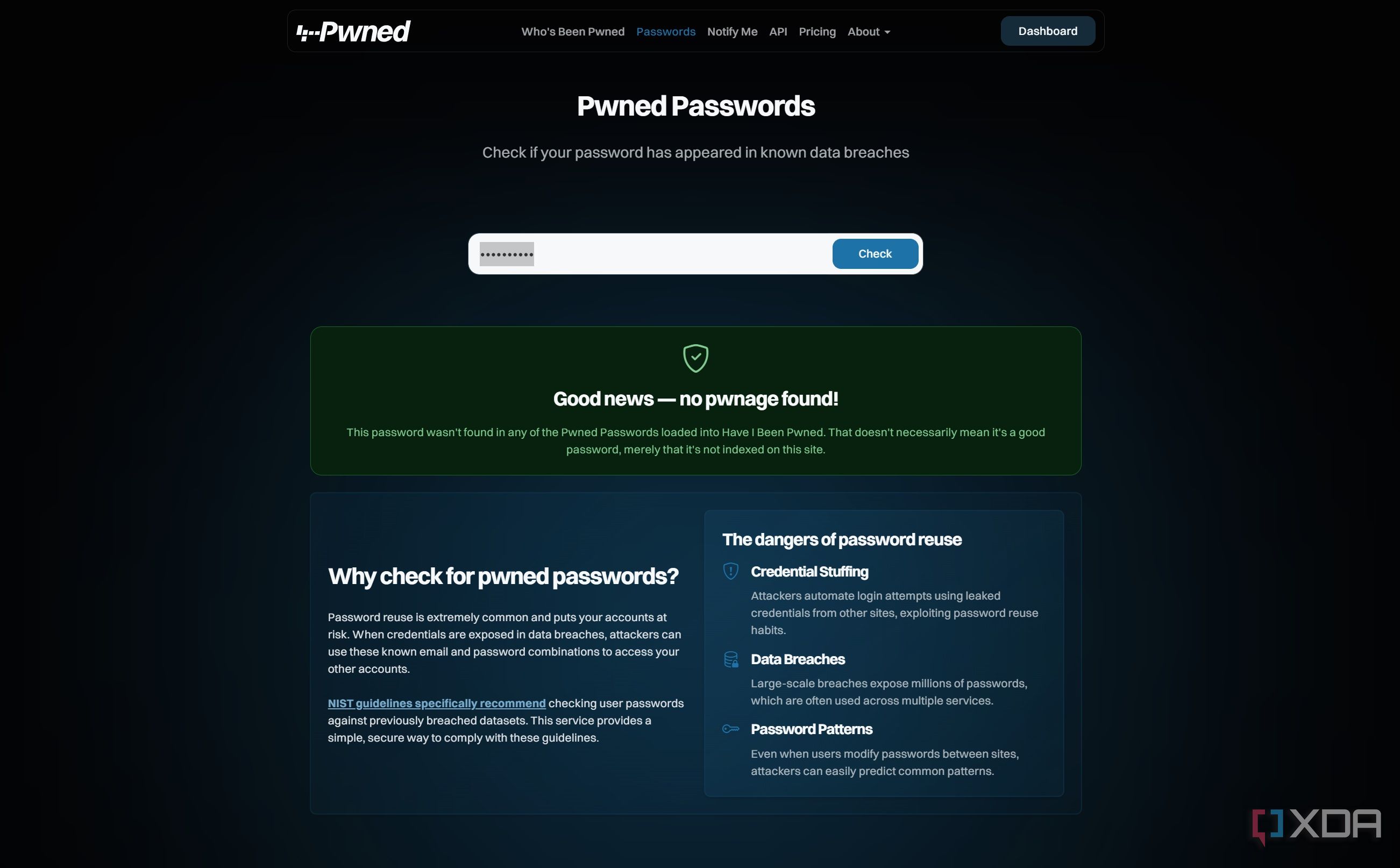 Safe password on Have I been pwned scan