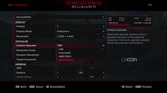 Graphics settings in Hellblade II: Senua's Saga.