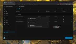 The Backup Now option in HASS