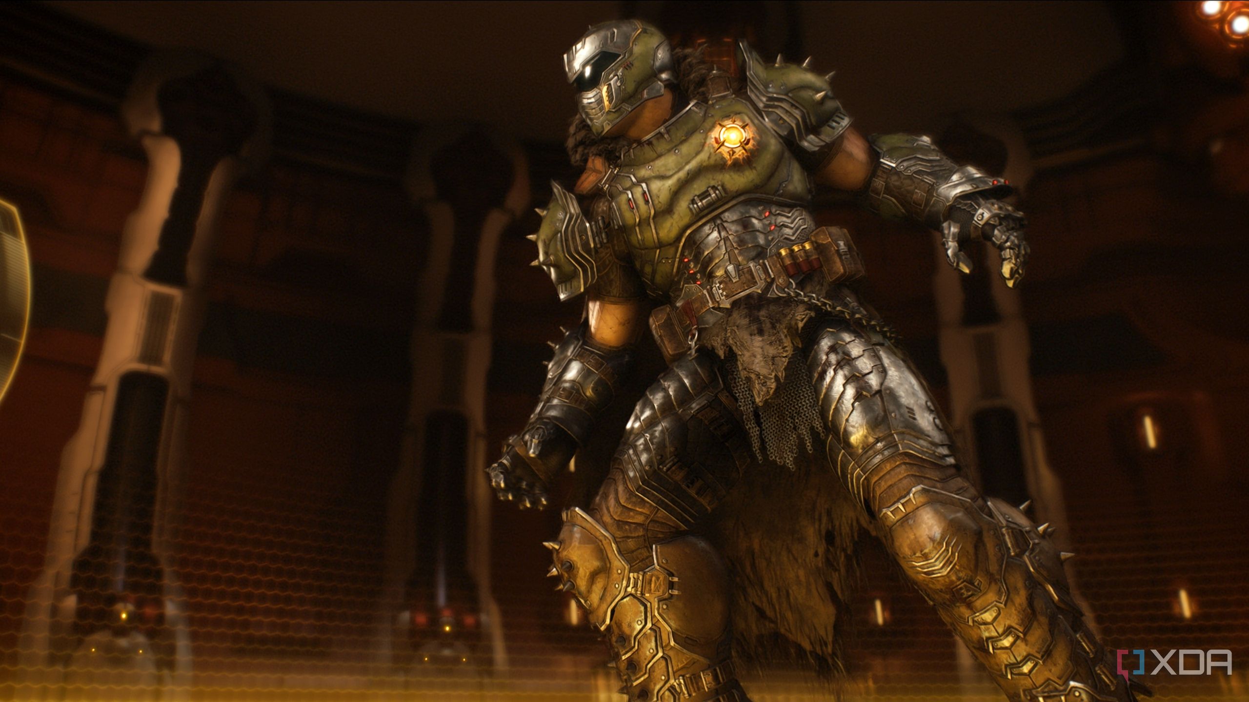 The Doom Slayer struggling to walk in Doom: The Dark Ages.