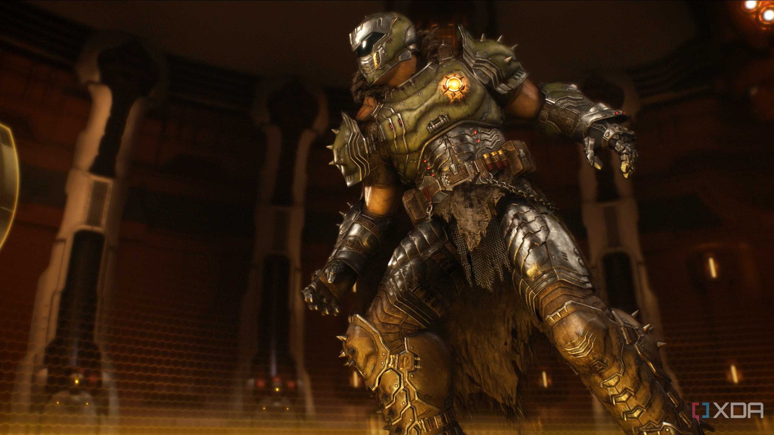 The Doom Slayer struggling to walk in Doom: The Dark Ages.