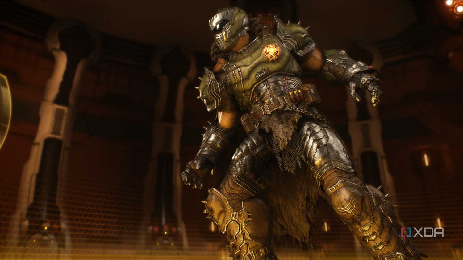 The Doom Slayer struggling to walk in Doom: The Dark Ages.