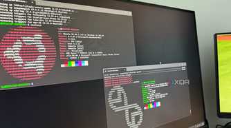 ubuntu openSUSE on a monitor