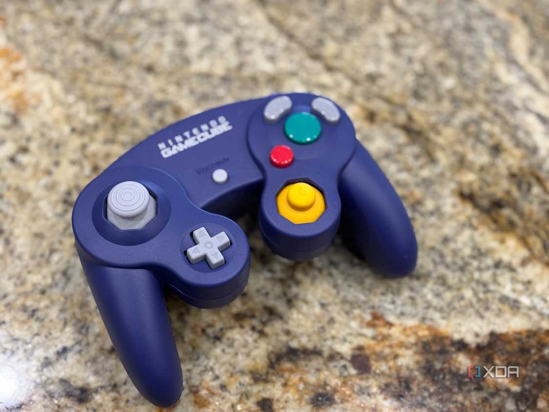 a product shot of the Switch 2 GameCube controller