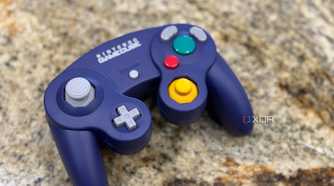 a product shot of the Switch 2 GameCube controller