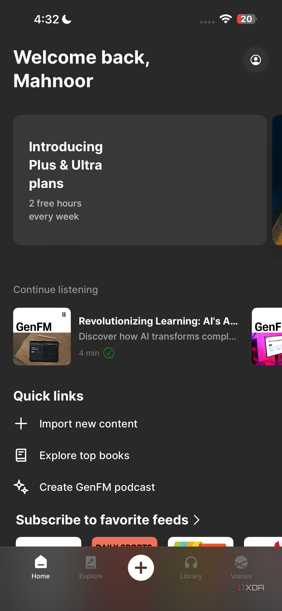ElevenReader mobile app user interface