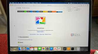 ImmichFrame GitHub ReadMe page on MacBook