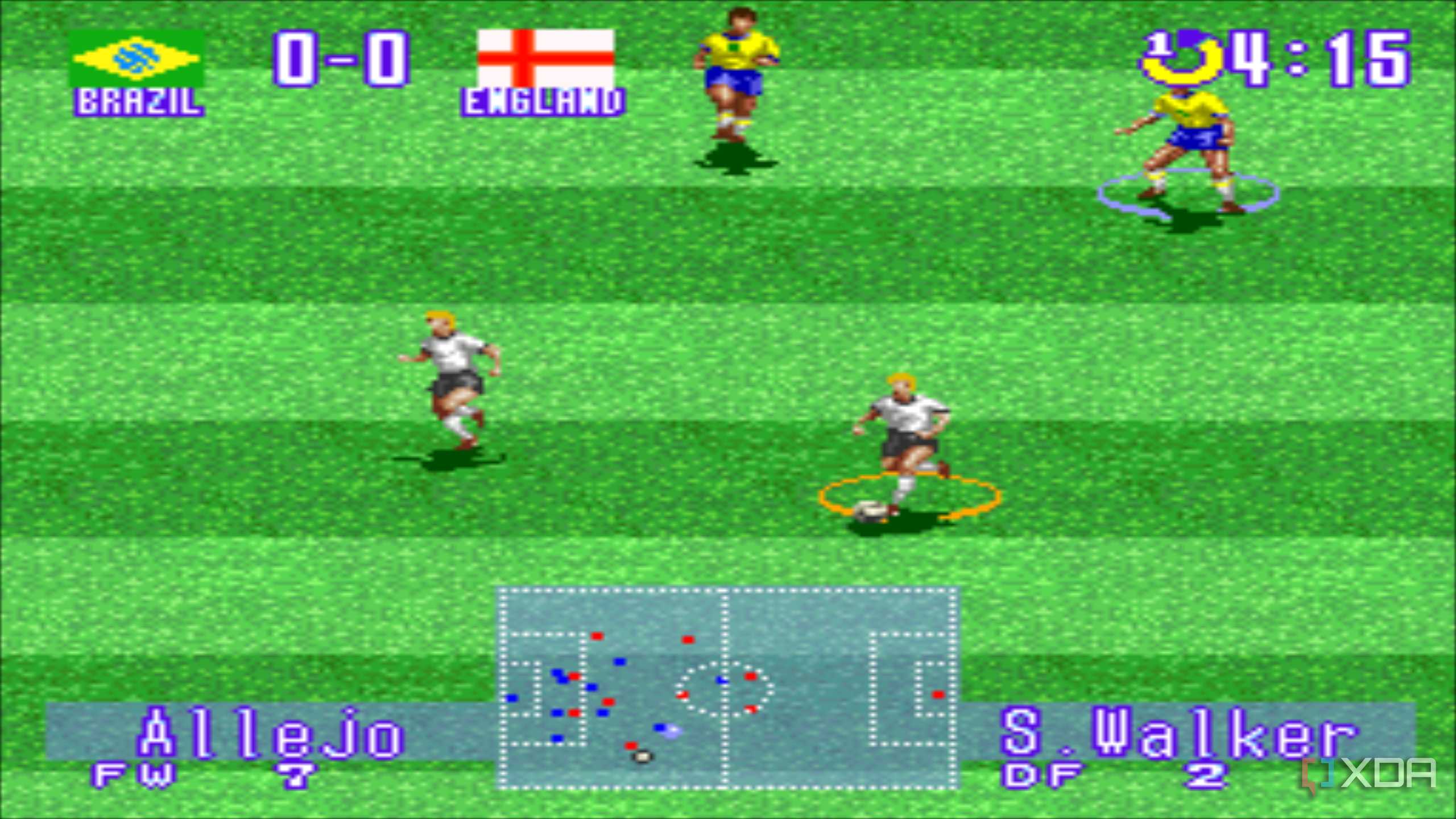 Screenshot from the game International Superstar Soccer Deluxe.