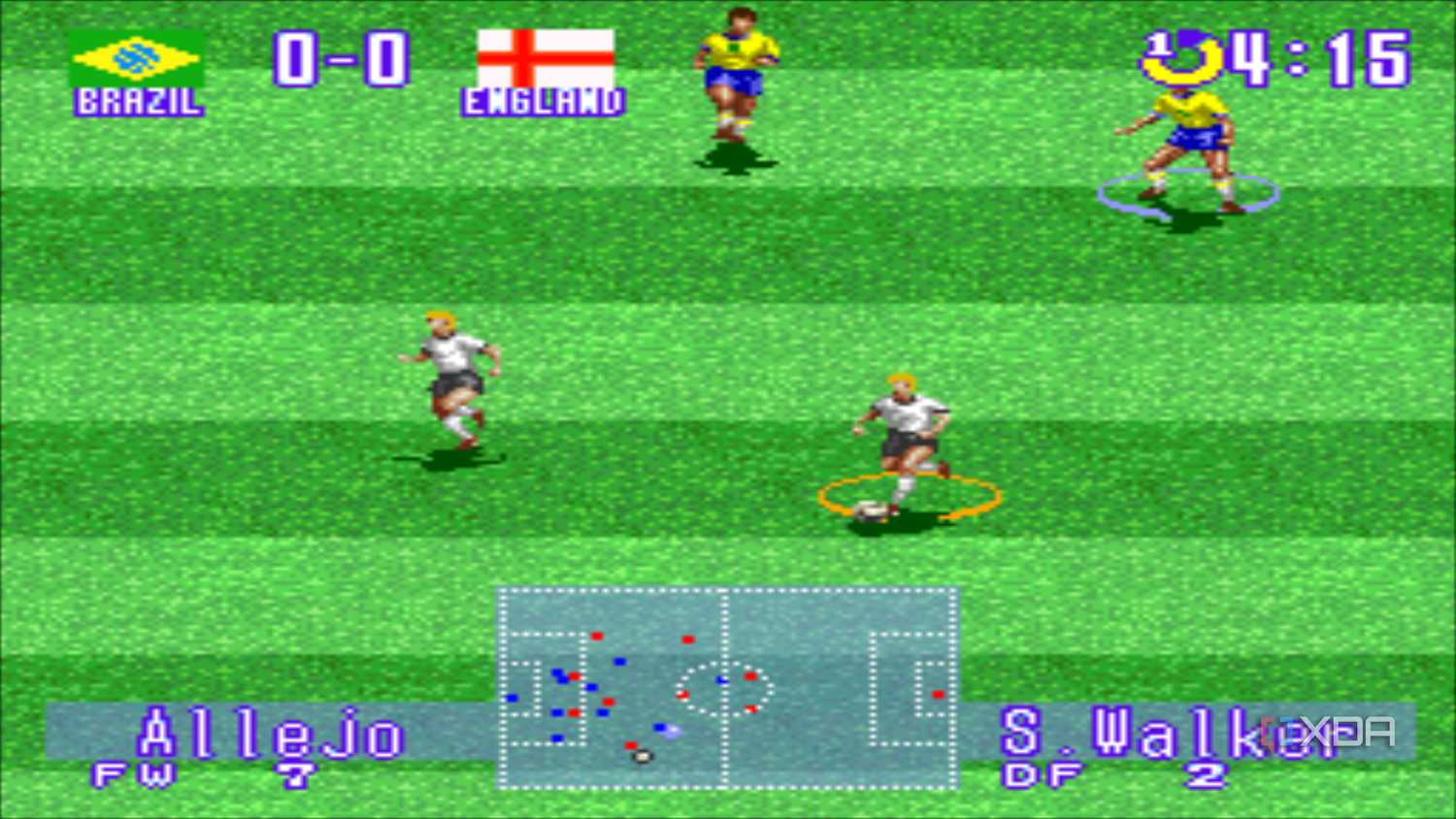 Screenshot from the game International Superstar Soccer Deluxe.