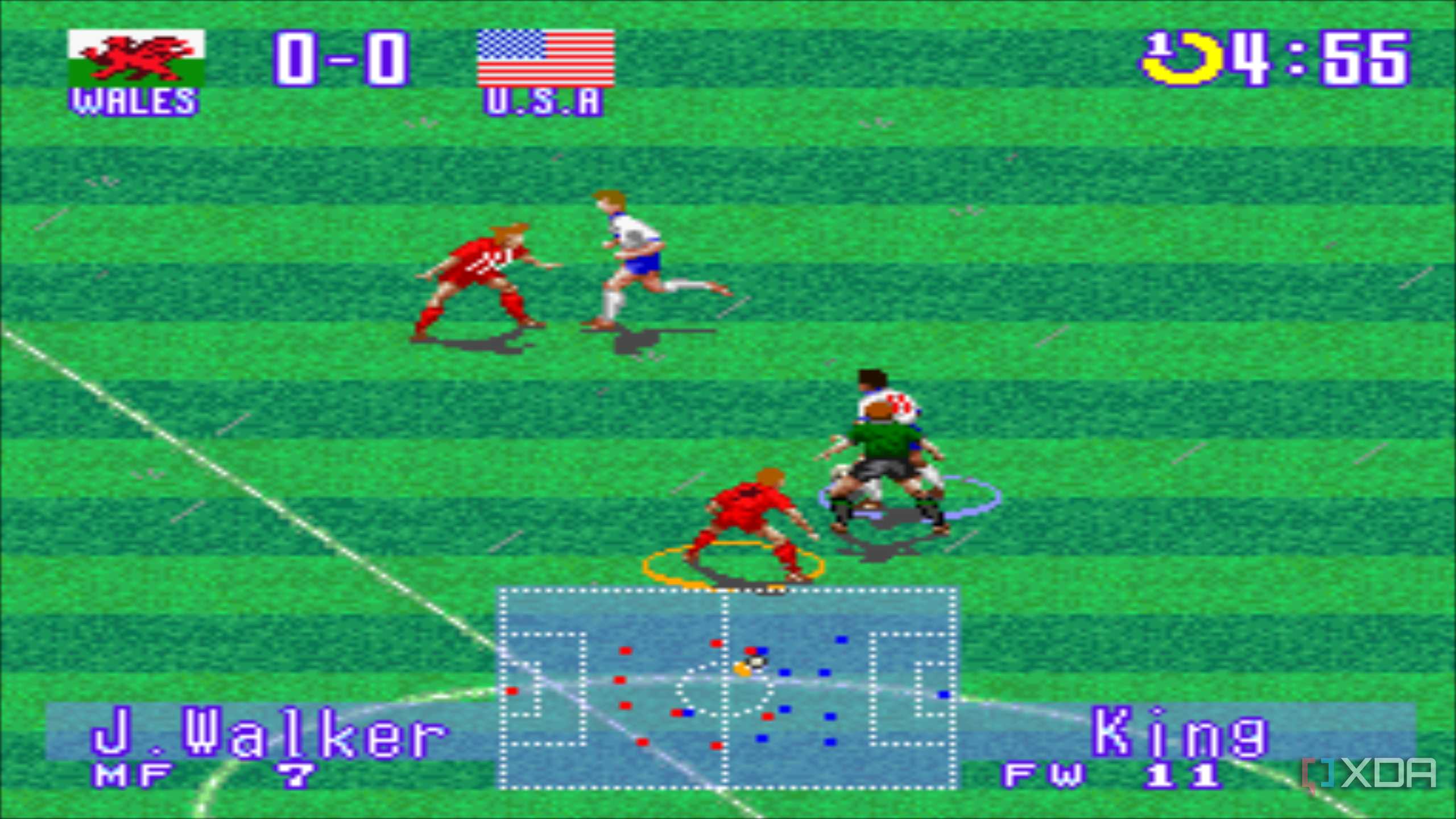 Screenshot from the game International Superstar Soccer Deluxe.