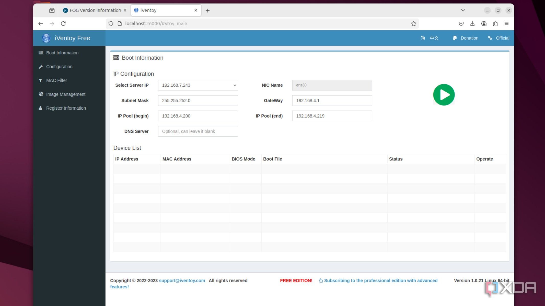I hosted a PXE server to boot my devices over my network