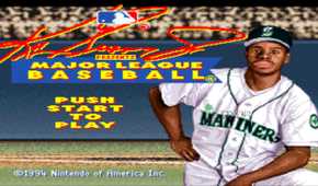 Screenshot from the game Ken Griffey Jr. Presents Major League Baseball.