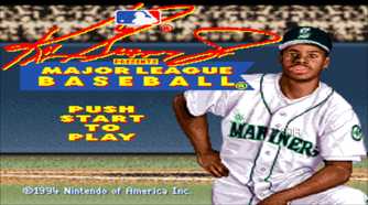 Screenshot from the game Ken Griffey Jr. Presents Major League Baseball.