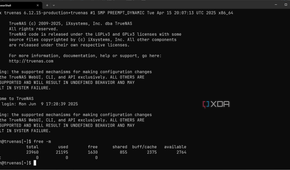 Running "free -m" on Linux over SSH
