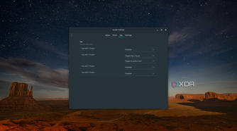 Screenshot of Linux Mint settings showing tap gestures