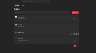 list of apps in homarr
